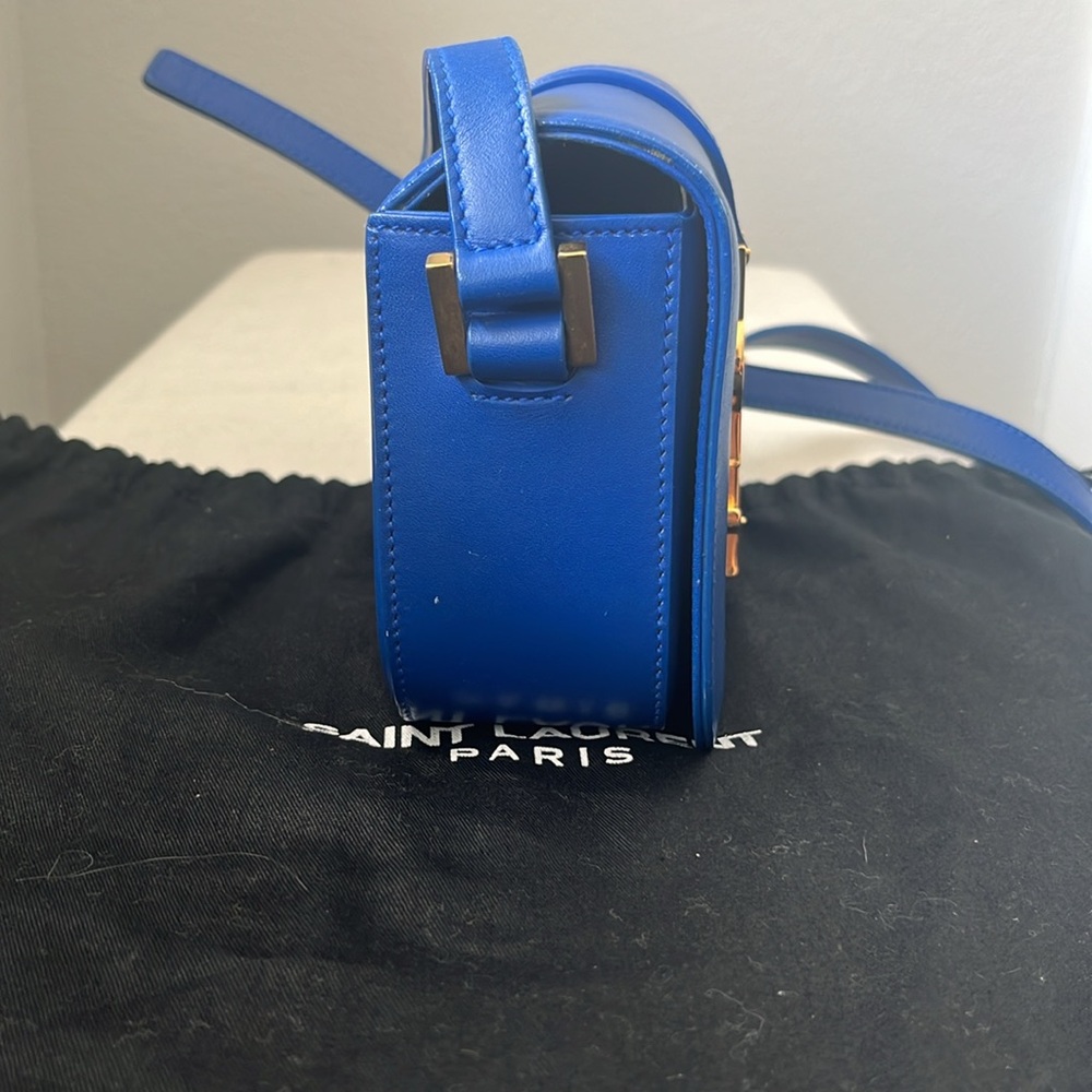 Saint Laurent Small Universite Crossbody Bag in Blue Leather - Picture 9 of 14